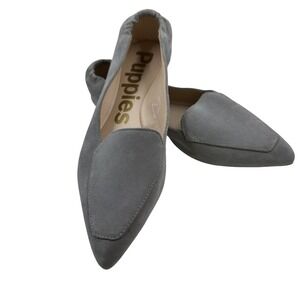 Hush Puppies Hazel Pointe Loafers Women Grey‎ Suede Slip On Flats Size 7.5 NWOB